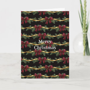 Grüner Bogen Rot Gold Weihnachtsdekoration Karte