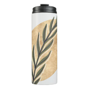Grüner Boho-Stiel Thermosbecher