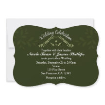 Grüner Botanischer Wald Rustikale Hochzeit jedes E