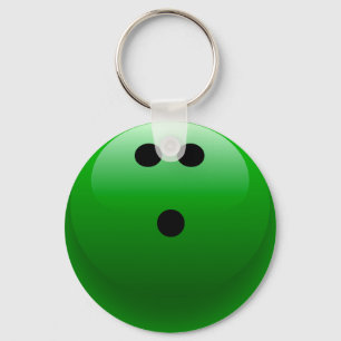 Grüner Bowlings-Ball Schlüsselanhänger
