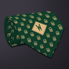 Grüner Buchhalter-Rechner Krawatte