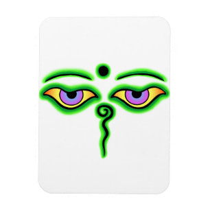 Grüner Buddha Eyes.png Magnet