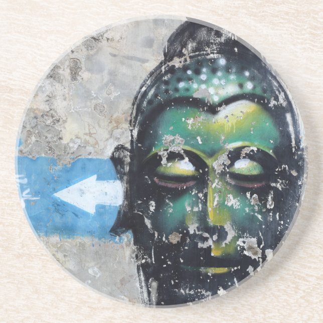 Grüner Buddha Getränkeuntersetzer (Vorne)