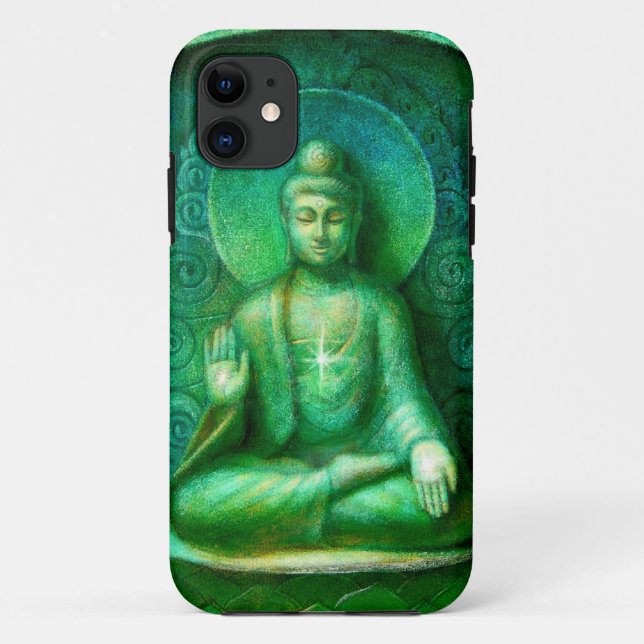 Grüner Buddha-Zen-Meditation iPhone 5 Kasten Case-Mate iPhone Hülle (Rückseite)