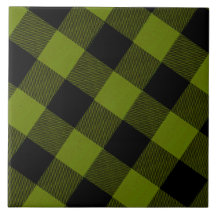 Grüner Büffel-Karo-Garten