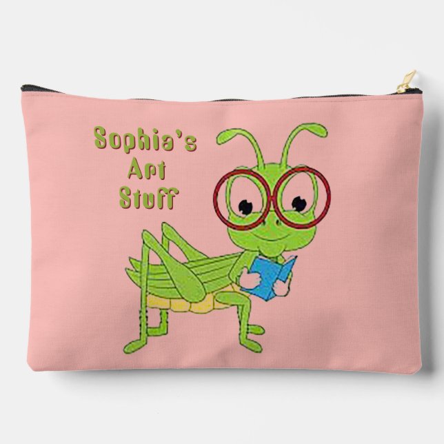 Grüner Bug-Schulbedarfstasche Zubehörtasche (Rückseite)