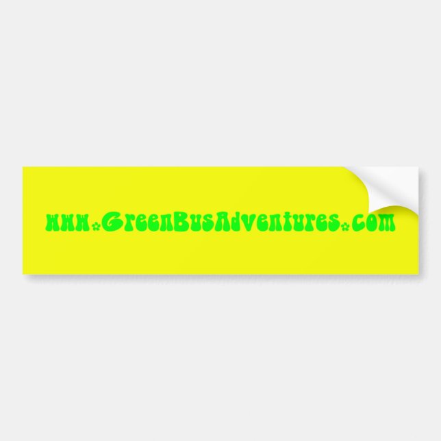 Grüner Bus-Abenteuer-Gelb-Blumen-Autoaufkleber Autoaufkleber (Vorne)