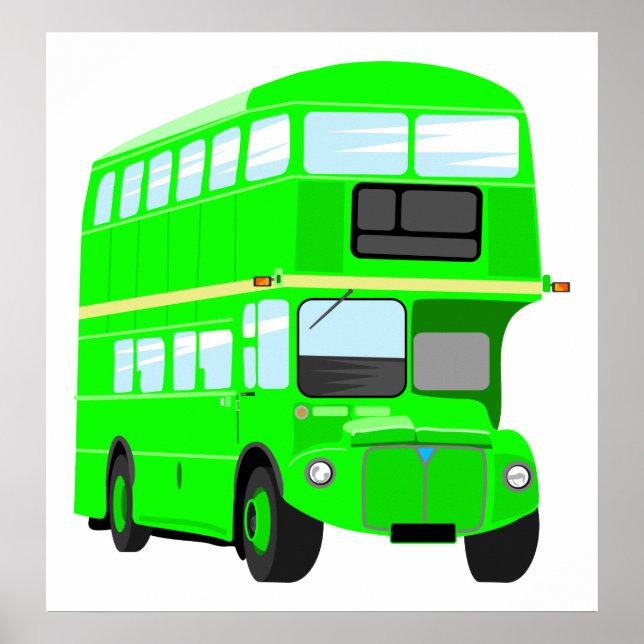 Grüner Bus Poster (Vorne)