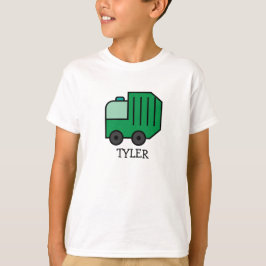 Grüner Cartoon Garbage/Gerecycelt LKW mit Kinderna T-Shirt