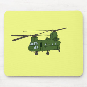 Grüner CH-47 Chinook Militär-Hubschrauber Mousepad