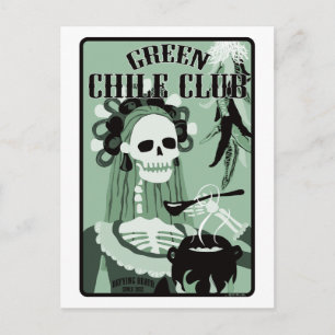 grüner Chile-Club Postkarte