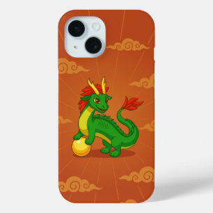 Grüner chinesischer Drache auf Rot Case-Mate iPhone Hülle