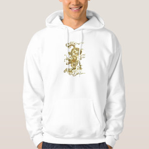 Grüner chinesischer Drache mit Beschriftung Hoodie