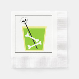 Grüner Cocktail Halloween Glaspapier Napkin Serviette