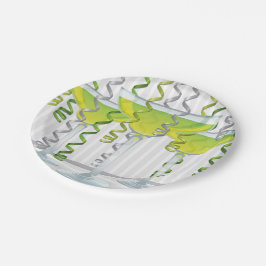 Grüner Cocktail und Band Pappteller