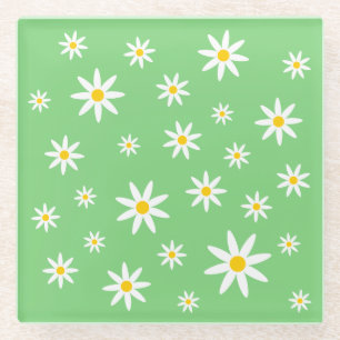 Grüner Daisy-Untersetzer Glasuntersetzer