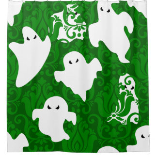 grüner Damast-Geist Halloween übernatürliche Ersch Duschvorhang