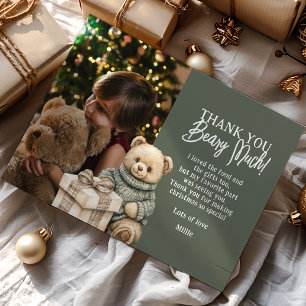 Grüner Danke Beary Weihnachtsbär