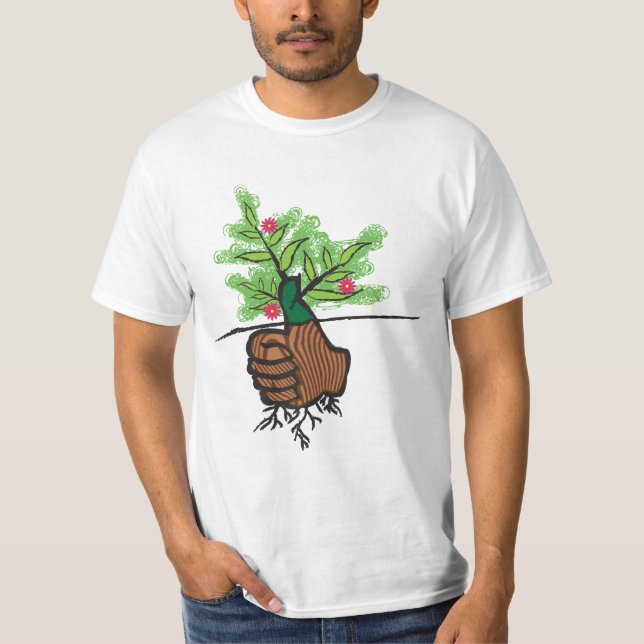 Grüner Daumen T-Shirt (Vorderseite)