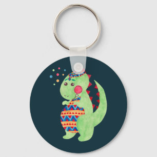 Grüner Dino Schlüsselanhänger