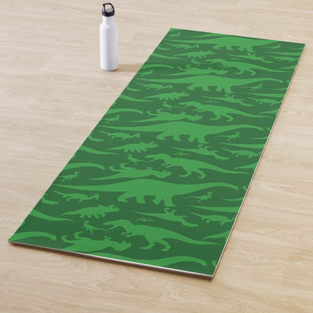 Grüner Dinosaurier-Muster Yogamatte (Beispiel)