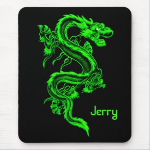 Grüner Drache Mousepad