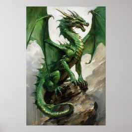 Grüner Drache Poster