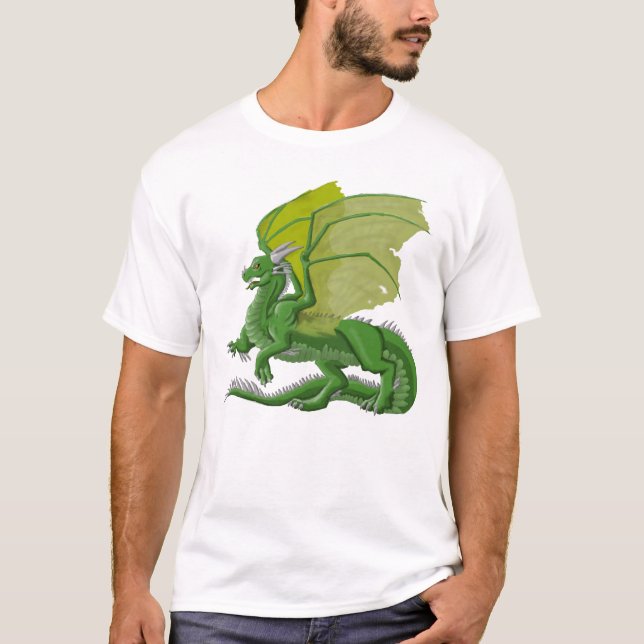 Grüner Drache T-Shirt (Vorderseite)