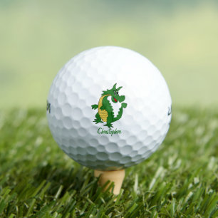 Grüner Drachen-Design Golfball
