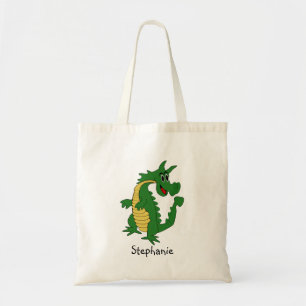 Grüner Drachen-Design Tragetasche