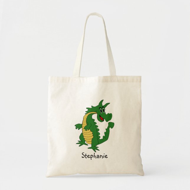 Grüner Drachen-Design Tragetasche (Vorne)