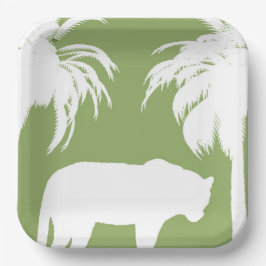 Grüner Dschungel Pappteller