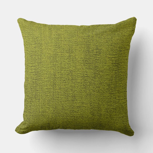 Grüner eleganter Leinwand-Look Kissen (Vorderseite)