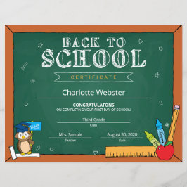 Grüner Erster Tag der Vorschule Zurück zur Schule