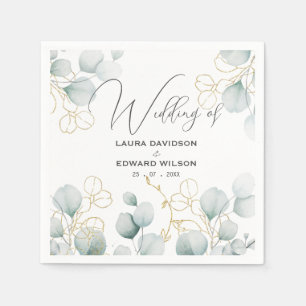 Grüner Eukalyptus-Grüngarten Serviette