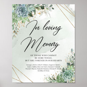 Grüner Eukalyptus in liebendem Erinnerungszeichen Poster