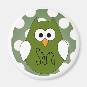 Grüner Eule Magnet