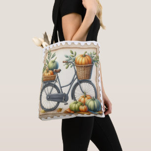 GRÜNER FALLAPFEL UND FLORALES FAHRRAD TASCHE