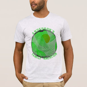 Grüner Familienurlaub Grafischer T - Shirt