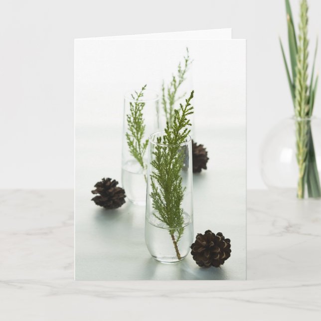 Grüner Feiertag Feiertagskarte (Vorderseite)