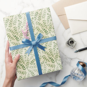 Grüner Fern Leaf Naturmuster Jeden Anlaß Geschenkpapier