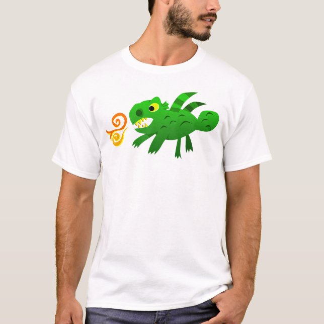 Grüner fester Drache (Erwachsener) T-Shirt (Vorderseite)