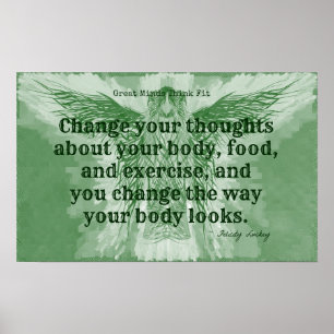 Grüner Fitness-Engel! Poster