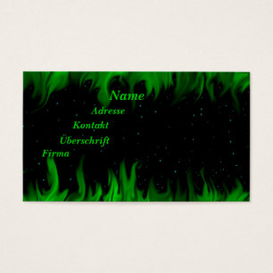 Grüner Flammen am Sternenhimmel