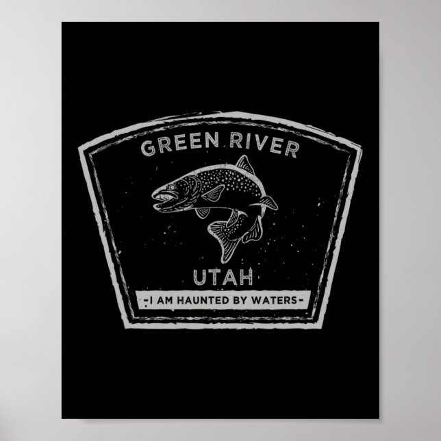 Grüner Fluss Utah Fliegenfischen  Poster (Vorne)