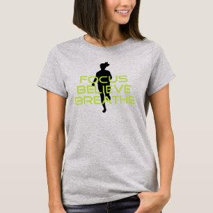 Grüner Fokus des Frühjahrs glauben Atmen T-Shirt