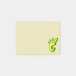 Grüner Footprint Post-it Klebezettel