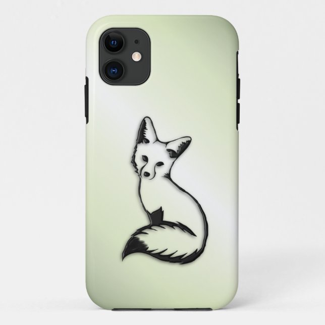 Grüner Fox   Case-Mate iPhone Hülle (Rückseite)