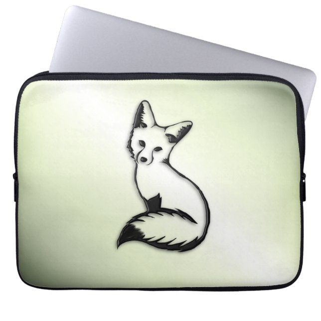 Grüner Fox Laptopschutzhülle (Vorderseite)