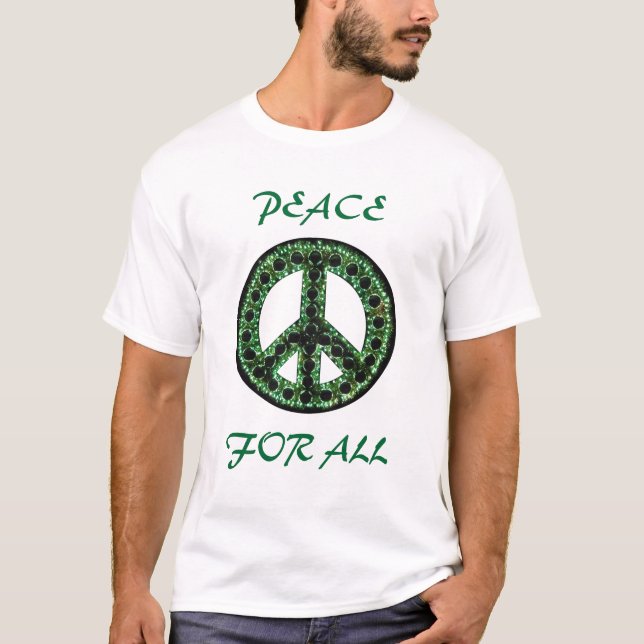 grüner Frieden für alles T-Stück T-Shirt (Vorderseite)